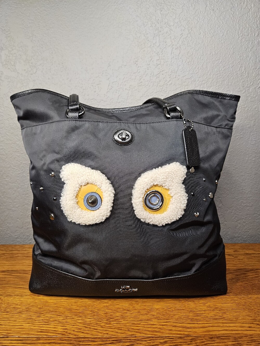Coach Bear Nylon Tote Bag